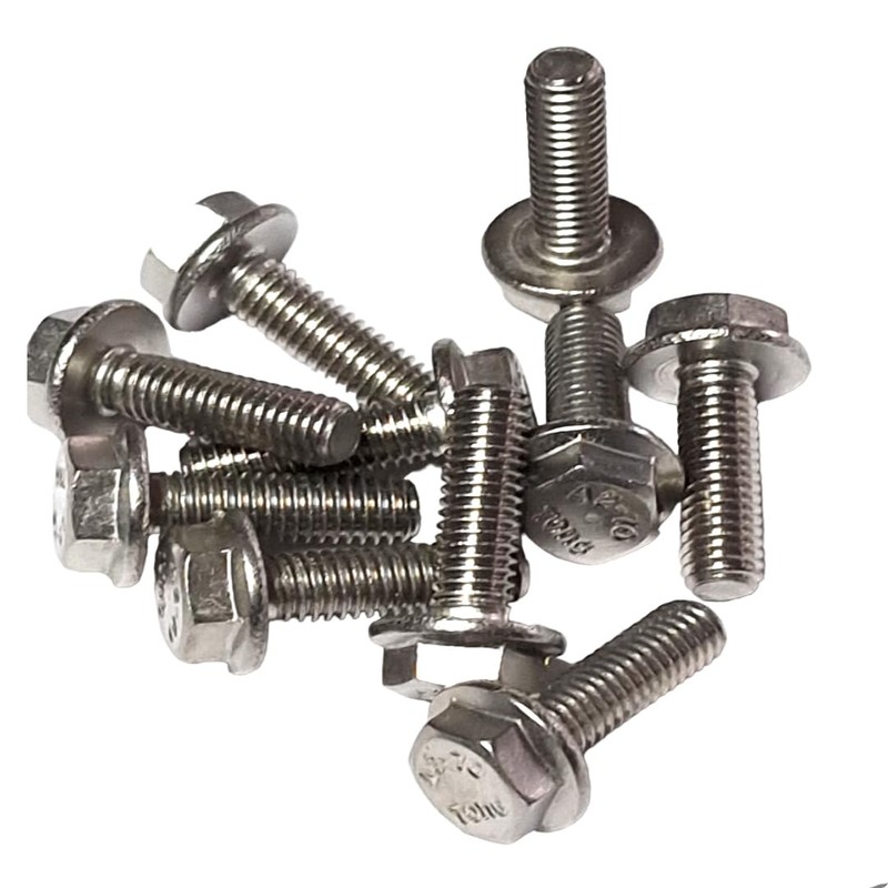 M5 x 20mm Flanged Hex Bolts Fully Threaded A2 Stainless