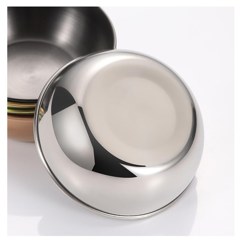 Gegaoicom Dipping Bowls Mini Sauce Cups Stainless Steel Ramekins 3OZ