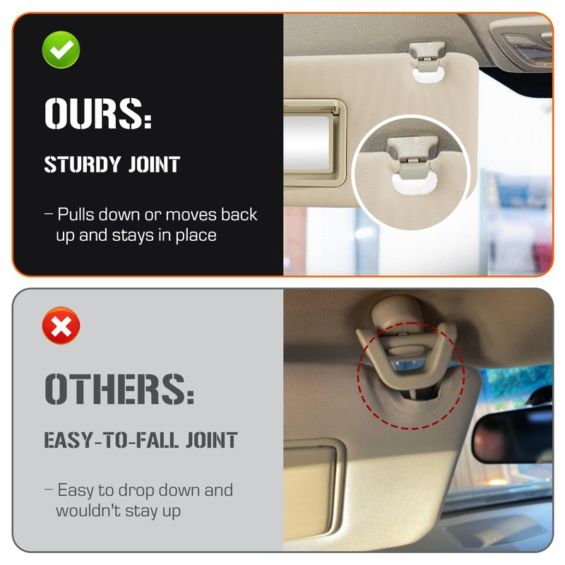 Sun Visor for 2011-2016 Chevy Cruze, Left Driver Side Beige