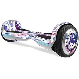 MightySkins Carbon Fiber Skin for Razor Hovertrax 1.5 Hover Board - Blue Petals | Protective, Durable Textured Carbon Fiber Finish | Easy to Apply, Remove, and Change Styles | Made in The USA