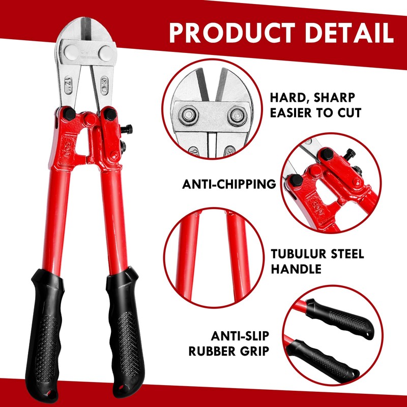 CCLIFE Bolt Cutter 300mm Cr-Mo Cutting Capacity 4mm Professional Bolt