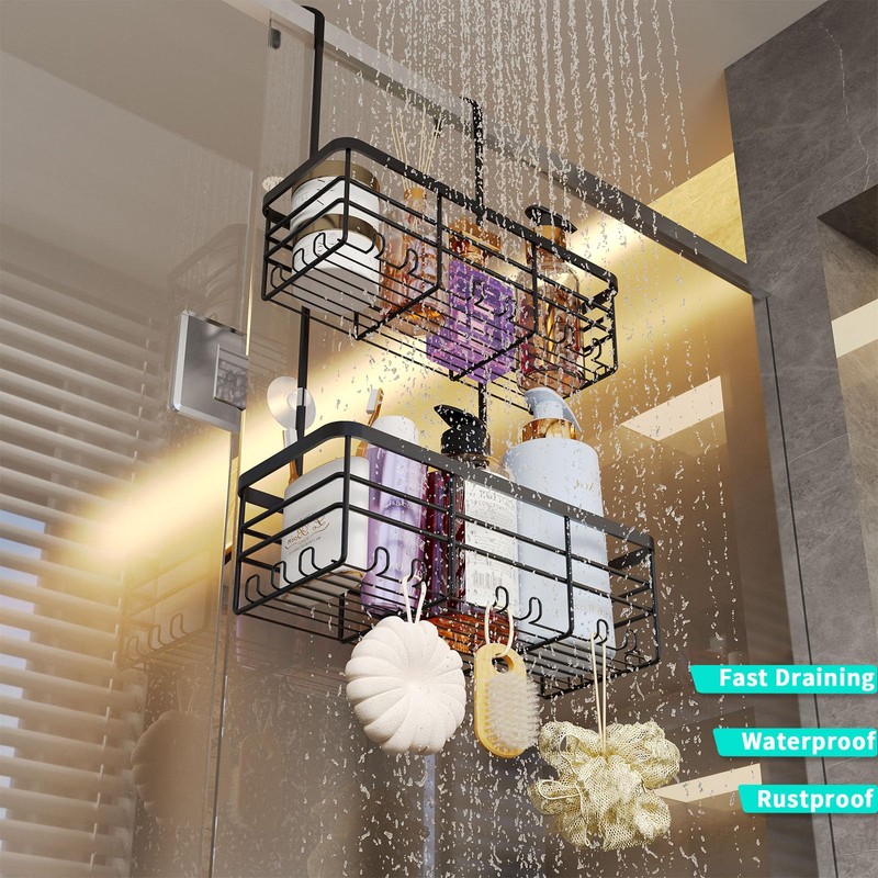 HapiRm Hanging Shower Caddy Organizer - No Drilling Shower Organizer