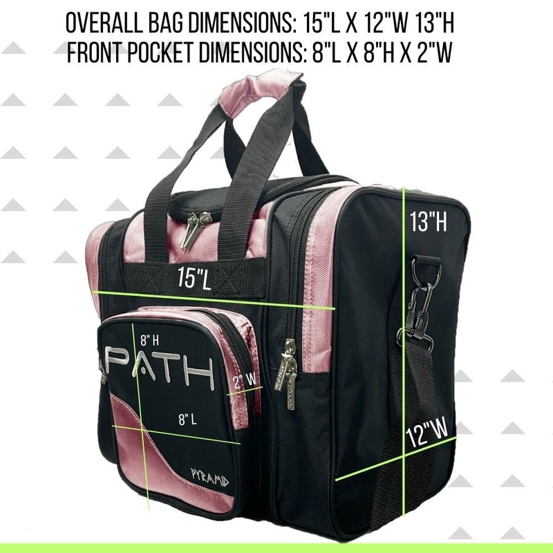 Pyramid Path Pro Deluxe - Bolso individual - Negro/Rosa (sensible