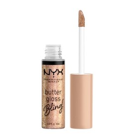 NYX Professional Makeup Butter Gloss Bling Tono The Bling (dorado), 8ml - Brillo labial con un toque ligero de color y mucho brillo, labios...        