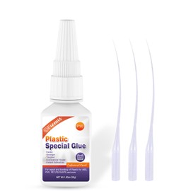 Viomis 30g Plastic Glue, Instant Super Glue for Plastic, Fast Dry Strong Plastic Adhesive for Acrylic, Model, DIY Crafts, Tube, PVC, Vinyl, ABS, PBT, PS, PA, PC, PM, MA, Nylon