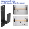 4 Pack Door Barricade Brackets, 2x4 Bar Metal U Brackets