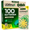 100 Hörgerätebatterien Größe 10 PR70 Udirmax Gelb Dynamic Sonar Technologie