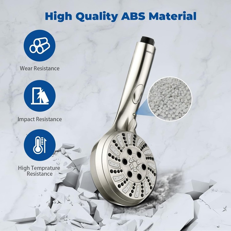 Watersong Shower Heads with Handheld Spray Combo 6-Setting Showerhead with