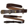 Sam Browne Belt + Shoulder Strap Brown Leather Brass Uniform