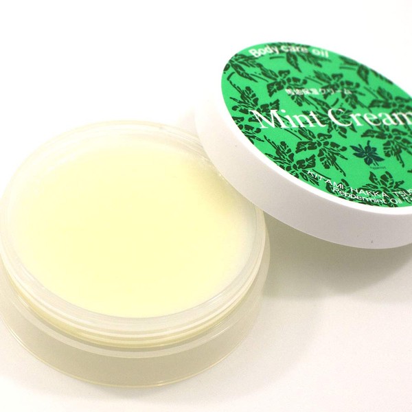 Mint Cream, Horse Oil, Peppermint Oil, Mint Moisturizing Cream, 0.7 oz (20 g), Horse Oil with Beeswax, Peppermint Oil, Body Care Cream Made Only from Natural Materials