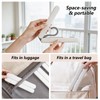 SALLO Foldable Travel Hangers with Clips, 4 Pack Beige