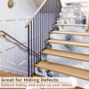 Flortlias 15Pcs Leather Textured Vinyl Peel and Stick Stair Riser