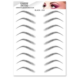 Yaphetss 6 Sheets Eyebrow Tattoo Stickers Waterproof Eyebrow Transfers Stickers Grooming Shaping Fake Eyebrow Sticker for Women and Girls Makeup