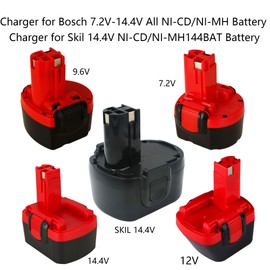Ni-CD Ni-MH Battery Charger for Bosch 7.2V-14.4V 1.5A and Fit Skil 12V-14.4V 144BAT NI-CD/NI-MH Battery Charger Input:AC 100V~240V,50~60Hz