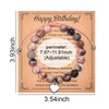 YangQian Pink Birthday Bracelet: Ladies' Happy Birthday Crystal Beaded Strand