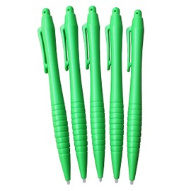Dealbude24 5 x Green Stylus Pen Long Display Touch Pen with Hole for Pendant for PDA and Organiser Plastic