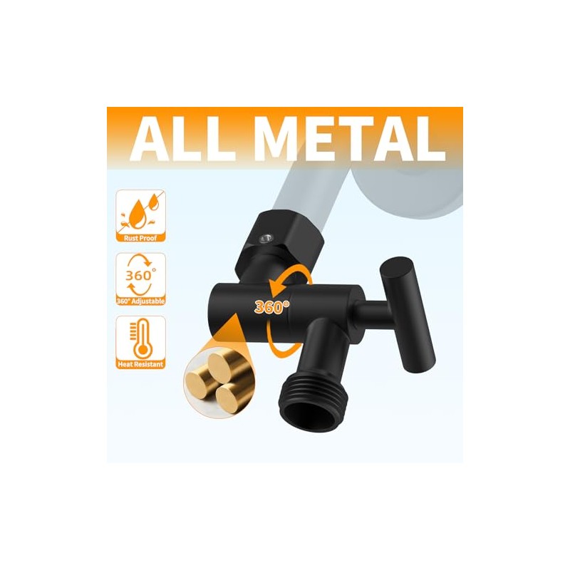 All Metal Shower Head Elbow Adapter, Adjustable Shower Head Extension