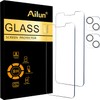 Ailun 2-Pack Screen Protector and 2-Pack Tempered Glass Camera Lens Protector for iPhone 13 [6.1 inch Display] - 9H Hardness, HD Clarity [4-Pack]