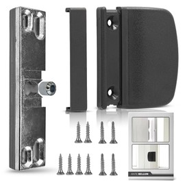 Ante bellum Balcony Door Catch and Balcony Door Handle, Set with Handle Balcony Door Exterior and Balcony Door Closer Includes Screws (RAL 9005)