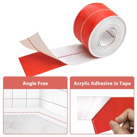 SNAILGARDEN 2 Rolls Bath Sealant Strip, Acrylic Adhesive Caulk Strip with 2Pcs Caulking Tools, White Seal Strip Waterproof Sealant Tape for Bathroom,Kitchen,Toilet,Wall Corner