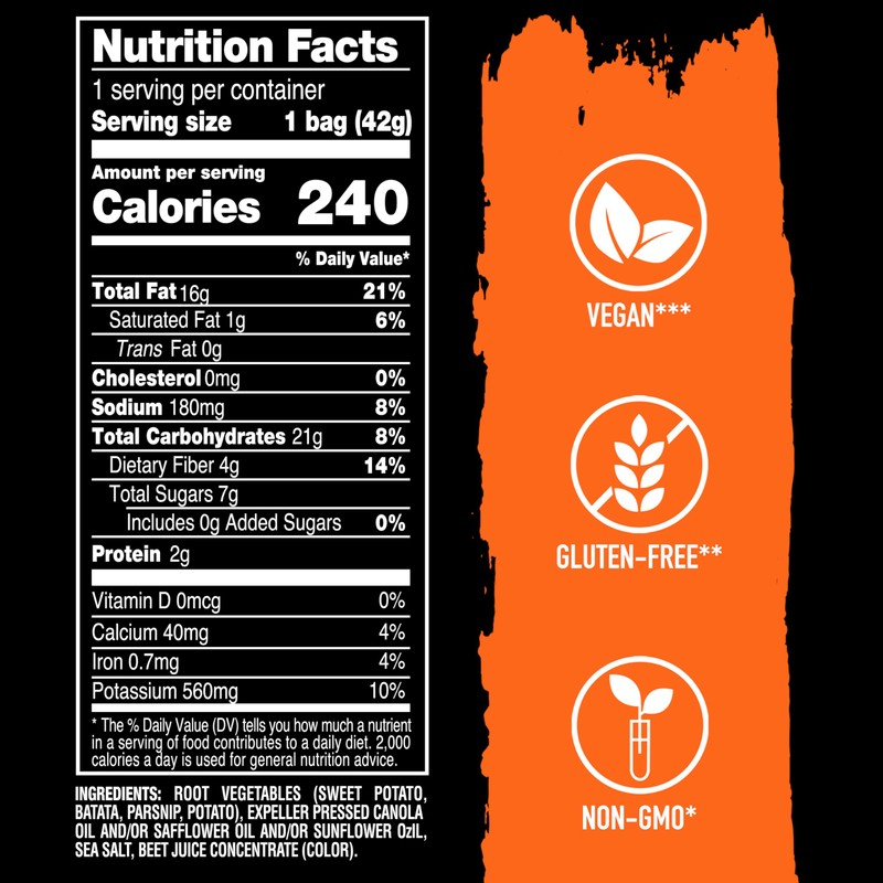 Terra Vegetable Chips, Original with Sea Salt Vegetable Chips, 1.5