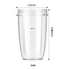 JANADIO 2Set Blender Cups 24oz/32oz Cups with Flip-Top To-Go-Lids Fit