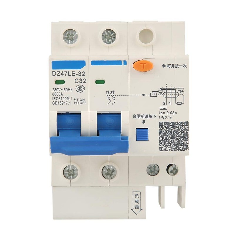 Interruptor diferencial de sobrecarga de 230 V, protección contra cortocircuitos,