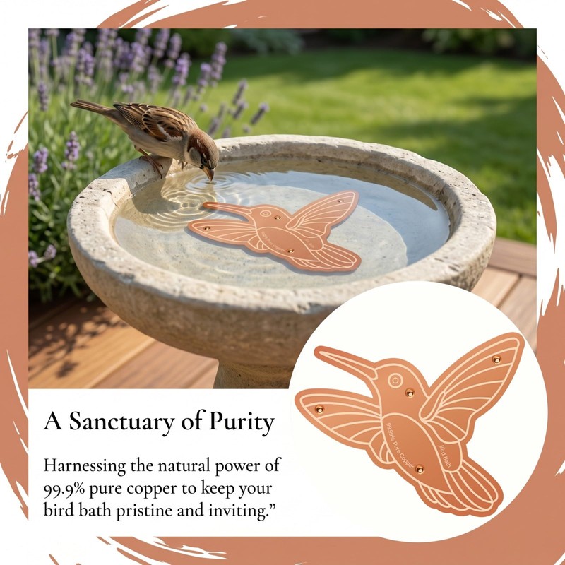 WAEKIYTL 99.99% Pure Copper Bird Bath Disk, 0.6mm Reinforced Triple-Point