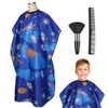 AYBUY Kids Hairdressing Gown Barbers Cape, Blue Space Cutting Gowns