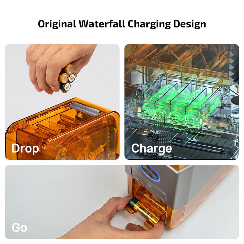 Olight Ostation X 3-in-1 Automatic AA Battery Charger, Adapter/Batter
