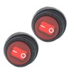 FainWan 2pcs Red LED Light 12V 20A 3Pin Car Auto
