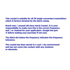 JR Vintage RC JR PROPO Radio FM Crystal JRPXFT16 Channel 16 72.110mhz Transmitter