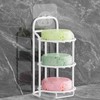 White 3-Tier Shower Soap Shampoo Bar Holder, Self Adhesive &