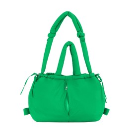 GOKTOW Large Puffer Tote Bag for Women,Quilted Purse Soft Trendy Lightweight Backpack Shoulder Hobo Bag with Drawstring