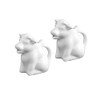 HIC Kitchen Mini Cow Creamer Set with Handle, Fine White