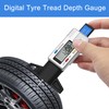 EUZUXU Tyre Tread Depth Gauge, 0-25.4mm / 1Inch Tyre Guage,