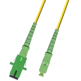 RiteAV 5M (15 Feet) - Singlemode Simplex Fiber Optic Coupler Adapter Internet Cable Male-Female Extender (9/125)- SC/APC to SC/APC