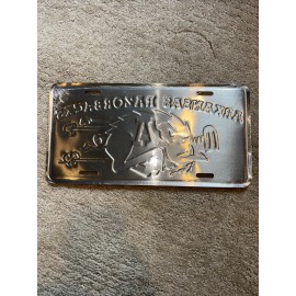 Vintage NOS Arkansas Razorbacks   Metal License Plate Embossed  Sign