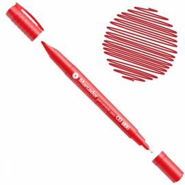 Marcador Para CD Sabonis D886 Permanente 2 Puntas Caja con 12 Piezas (Rojo)