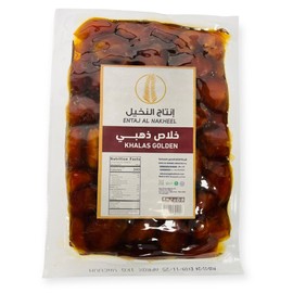 Golden Khalas Saudi Dates – 2.2 lbs (1KG) | Premium, Juicy & Naturally Sweet | Soft Texture, High in Fiber & Antioxidants | Healthy Snack – Vacuum-Sealed & Pressed for Freshness | Pressed Dried Dates for Naturally Rich, Pure Date Syrup & Moisturization
