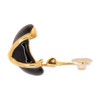 Kenneth Jay Lane Black Enamel Button Clip-On Earrings - Bow