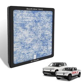 BestEvMod Air Filter Gen2 Compatible with Rivian R1T & Rivian R1S Replacement Air Filter HEPA H14 Activated Carbon Compatible with Rivian R1T R1S 2025+ Accessories Fit Gen 2 ONLY