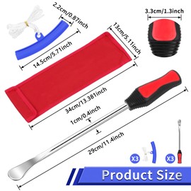 REAQUE Tyre Lever, Tyre Mounting Tool, 3 x Wheel Rim Protectors, 3 x Bicycle Tyre Levers, Tyre Spoons, Lever Iron Tyre Change Set for Motorcycle Bicycle Tyres