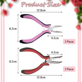 2 Pieces Hair Extension Clips, Metal Hair Extension Tools, Three Hole Hair Extension Clips, Nano Ring Hair Extension Pliers, Hair Extension Removal Tools