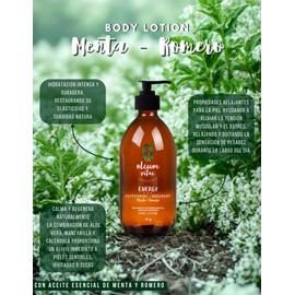 OLEUM VITAE Crema Corporal con Aceites Esenciales de Romero y Menta. Altamente Hidratante. Con Extractos de Caléndula, Aloe Vera y Manzanilla. 250gr