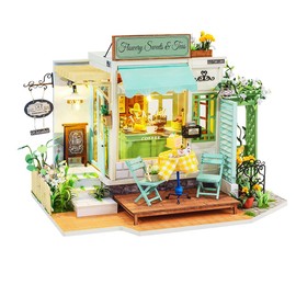 Dokurundo ® Robotime DIY Miniature House DG Series Flower Cafe