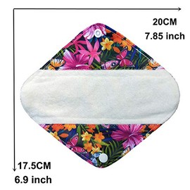 Juego de ropa interior reutilizable de bambú orgánico 6+1 juego, incluye 6 forros de ropa interior de uso diario + 1 mini bolsa húmeda