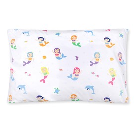 Wildkin Kids Microfiber Standard Pillowcase – Soft & Breathable Pillow Cover - Mermaids