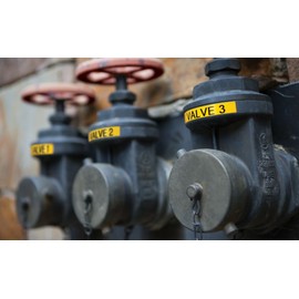 Compatible 18432 S0718450 for DYMO Rhino IND Black on Yellow Vinyl Label Tape 12mm 1/2" (6PK)