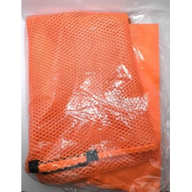 UniFirst 5 Large Capacity Commercial Heavy Duty Mesh Laundry Bags 40 x 30" Bright Orange